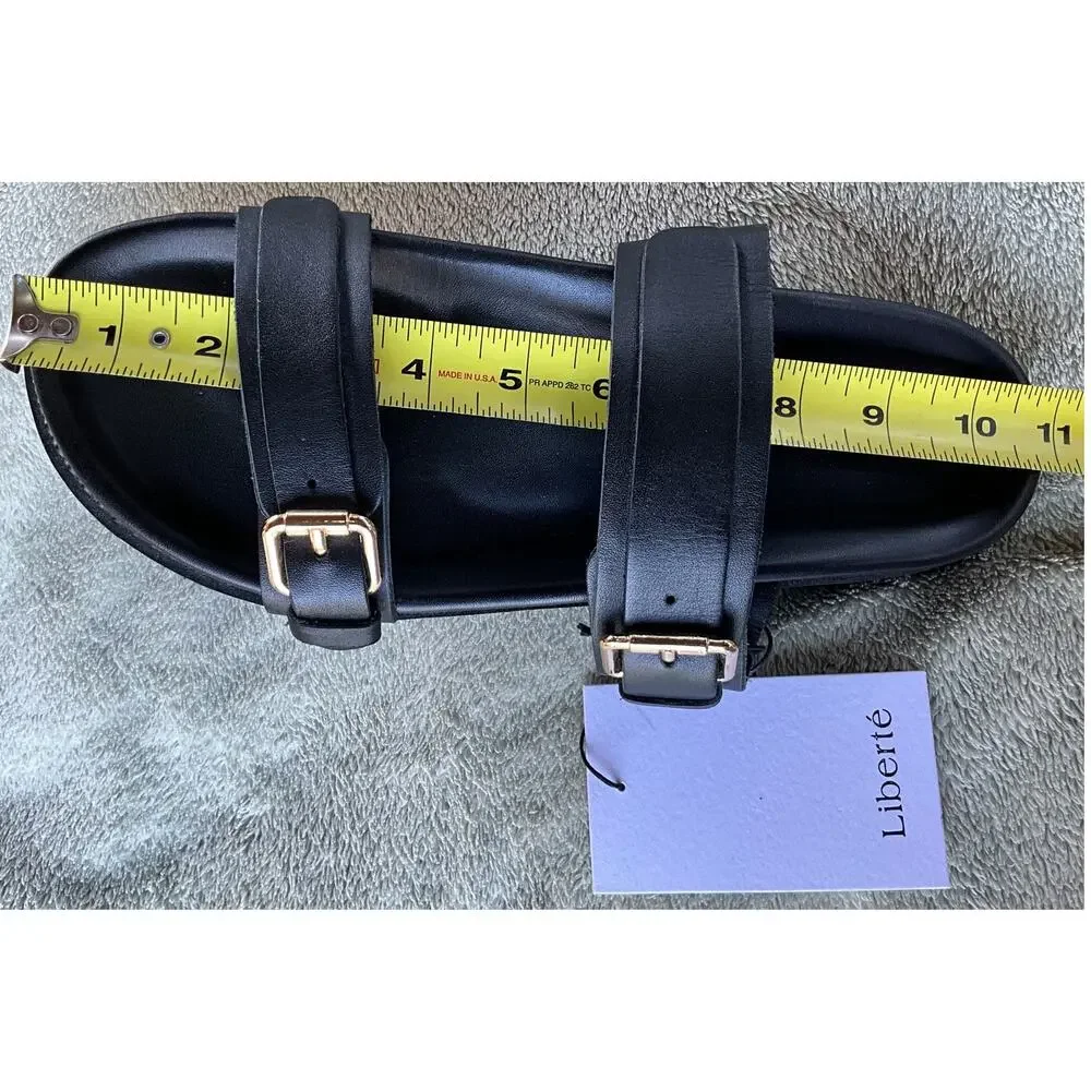 New Tags & Dust Bag Liberte Aloha Sandles Leather Slip On Black Size 10.5-11 - Picture 6 of 10